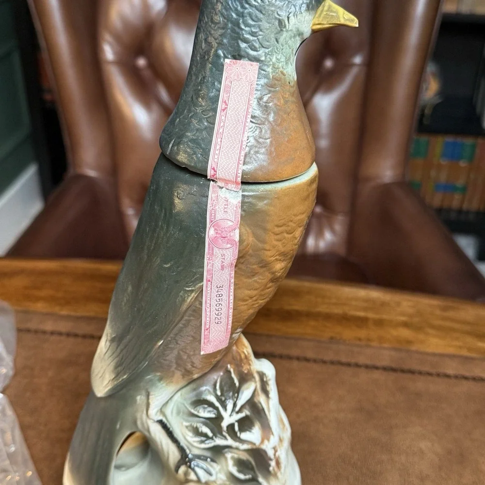 EMPTY VTG 1969 Jim Beam Trophy Robin Bird 13
